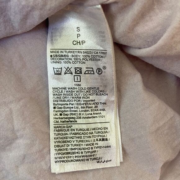 Gap Maternity Eyelet Tiered Dress Small 3/4 Sleeve Light Purple - Picture 7 of 9